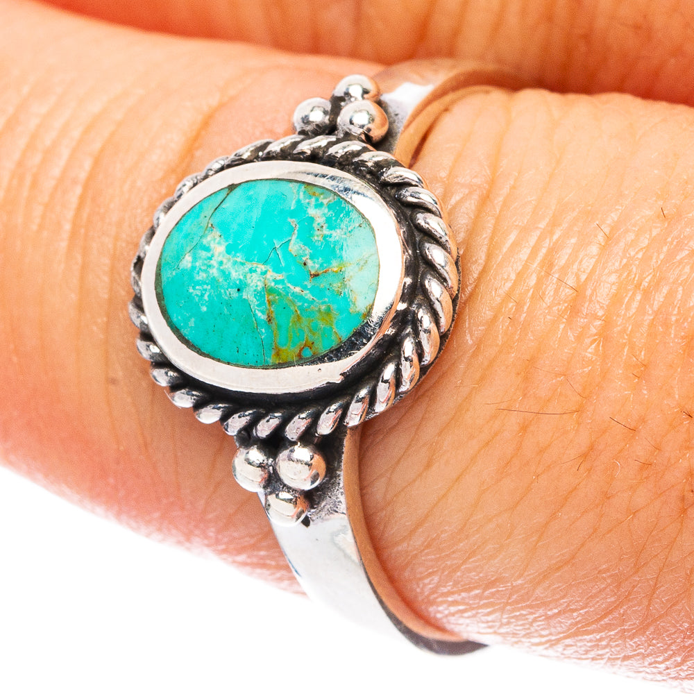Rare Arizona Turquoise Ring Size 8.5 (925 Sterling Silver) R4895