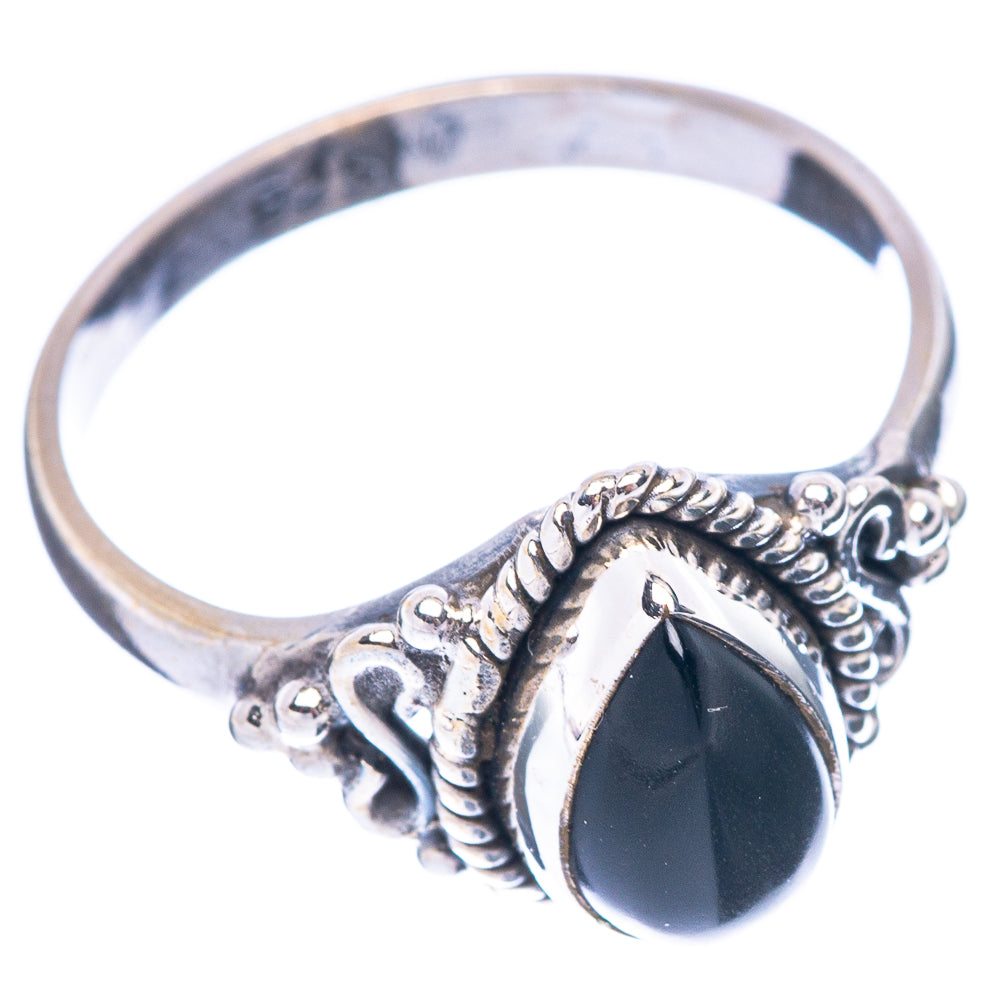 Black Onyx Ring Size 7 (925 Sterling Silver) R5603