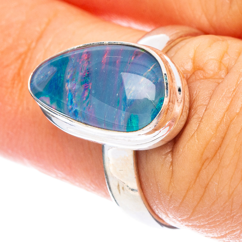 Rare Triplet Opal Ring Size 6 (925 Sterling Silver) R7244