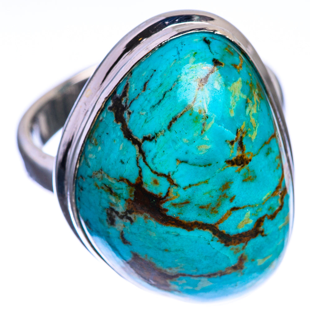 Tibetan Turquoise 925 Sterling Silver Ring Size 7.25