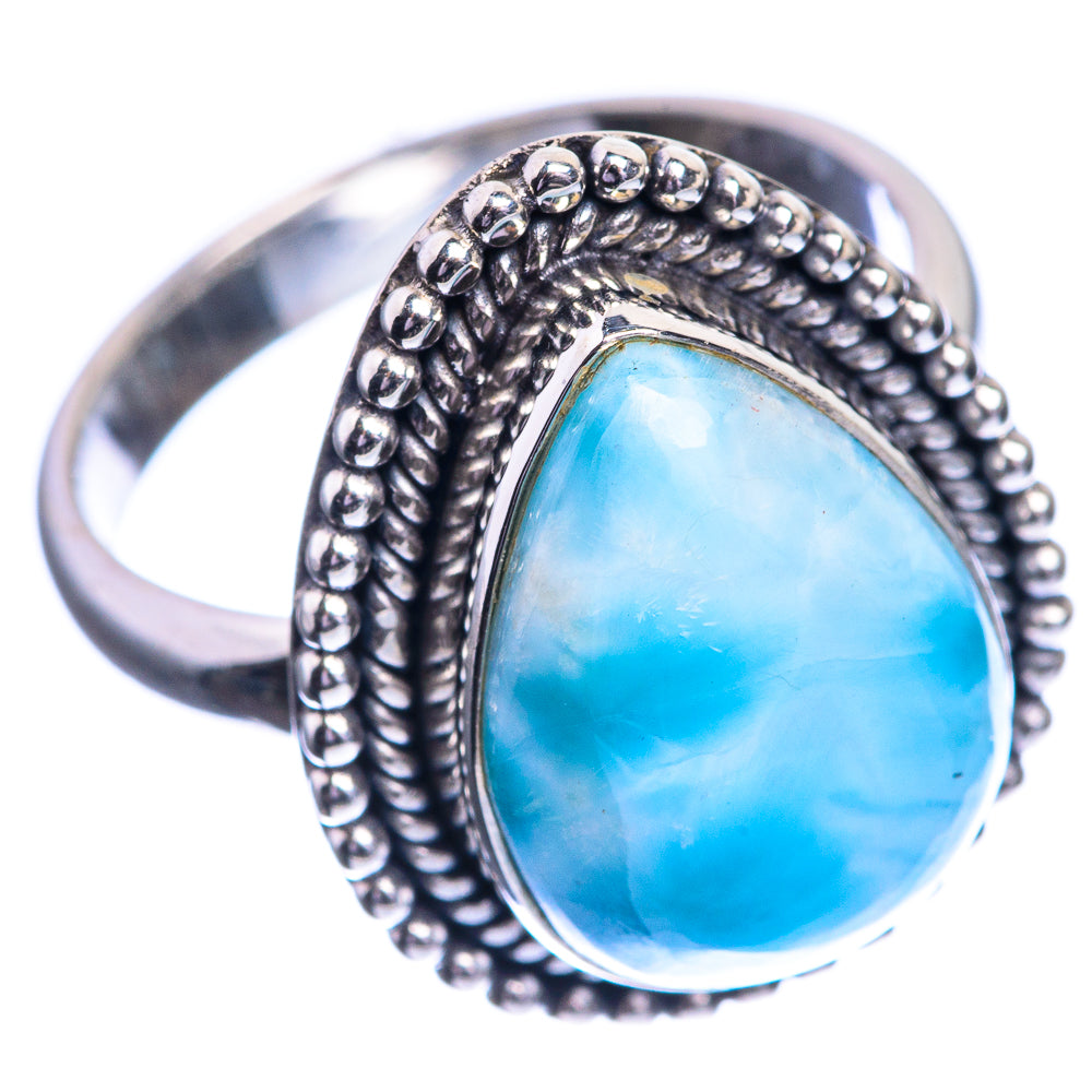 Larimar 925 Sterling Silver Ring Size 6.25