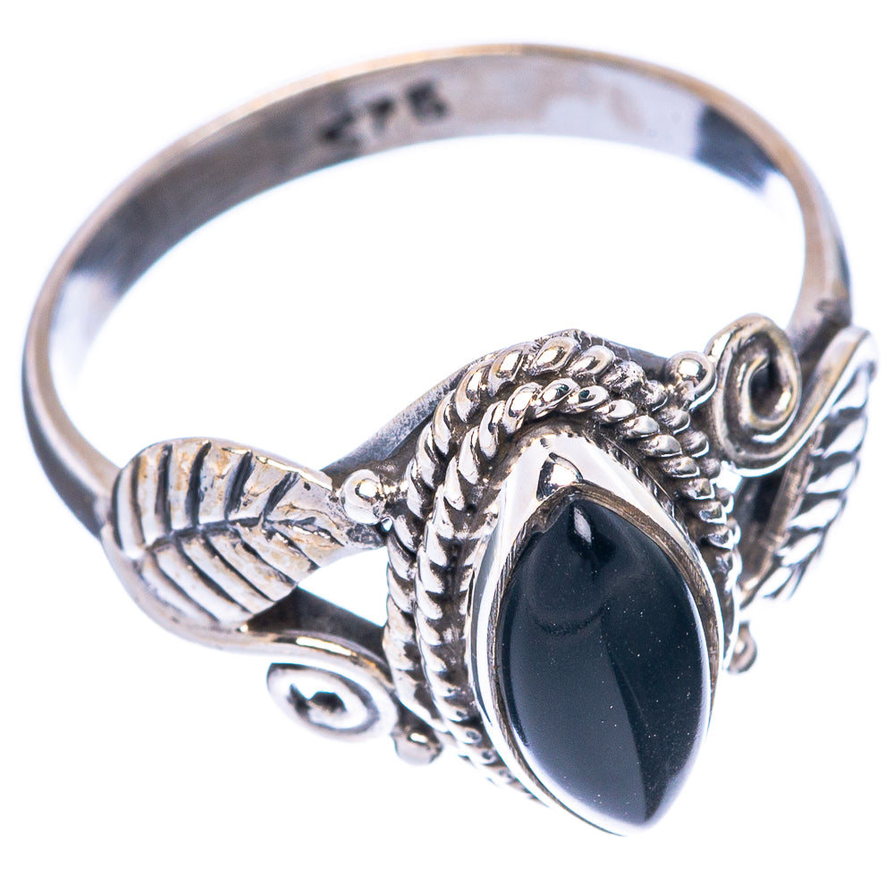 Black Onyx Ring Size 7 (925 Sterling Silver) R5537