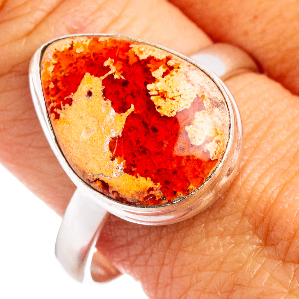 Rare Mexican Fire Opal Ring Size 11 (.925 Sterling Silver)
