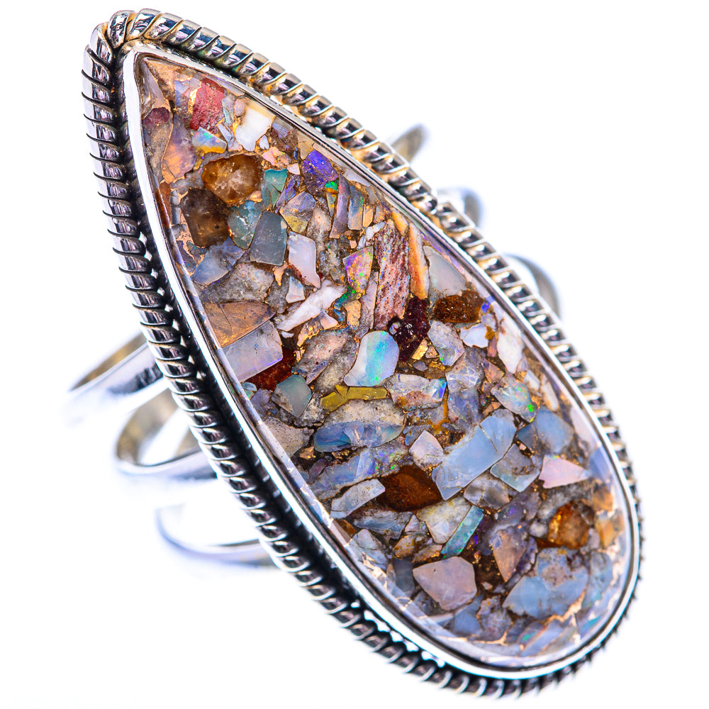Large Brecciated Ethiopian Opal 925 Sterling Silver Ring Size 10.75 (925 Sterling Silver) RING140397