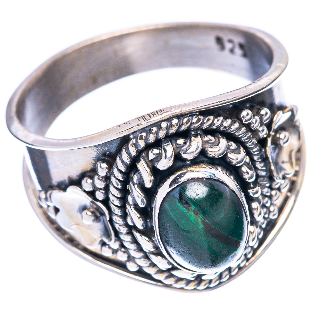 Malachite 925 Sterling Silver Ring Size 7.25 (925 Sterling Silver) R5429