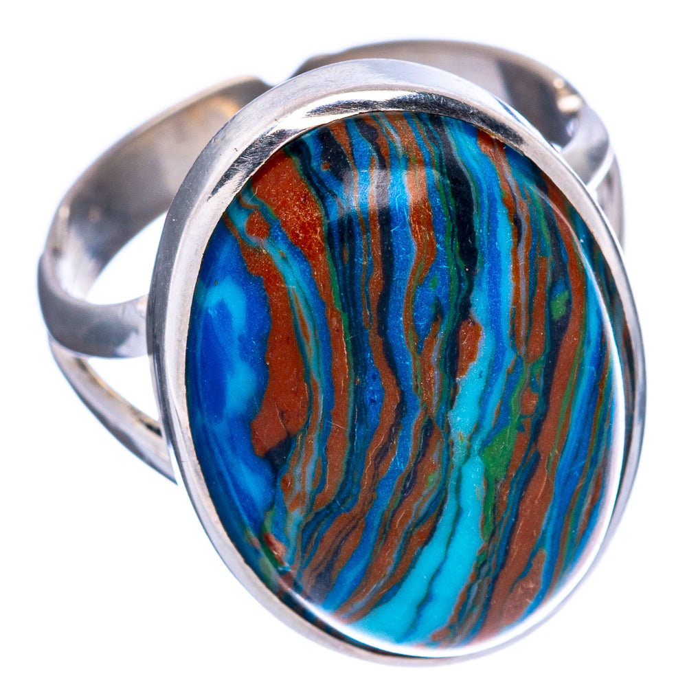 Rainbow Calsilica Ring Size 8 (925 Sterling Silver) R146544