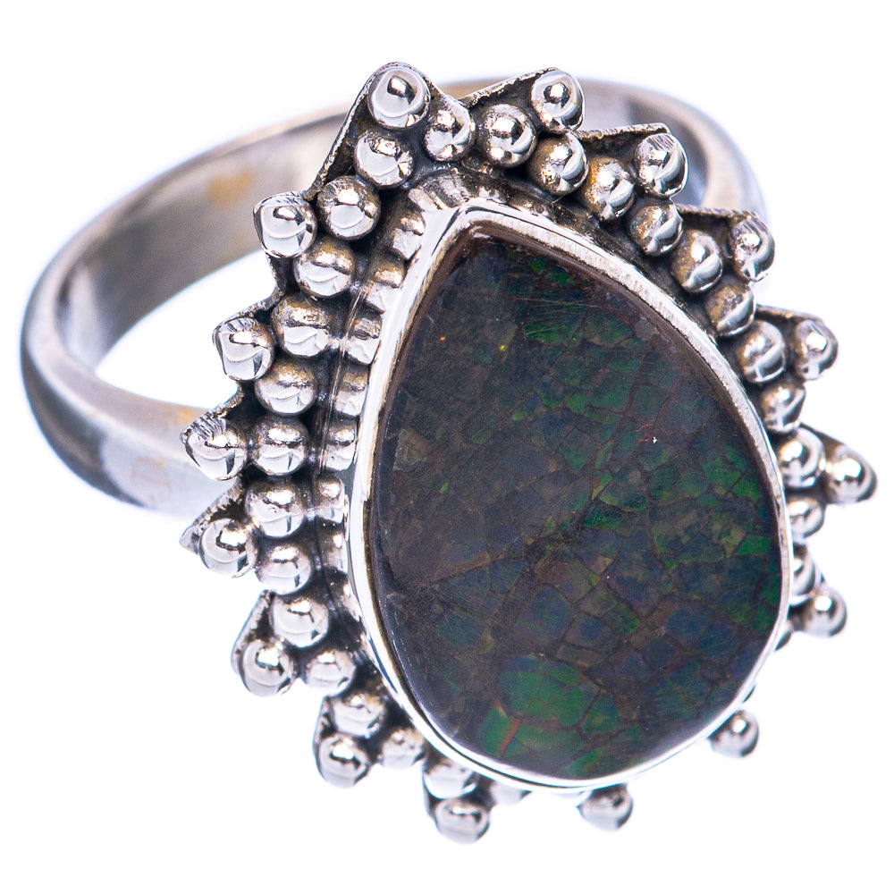 Rare Ammolite Ring Size 6 (925 Sterling Silver) R2111
