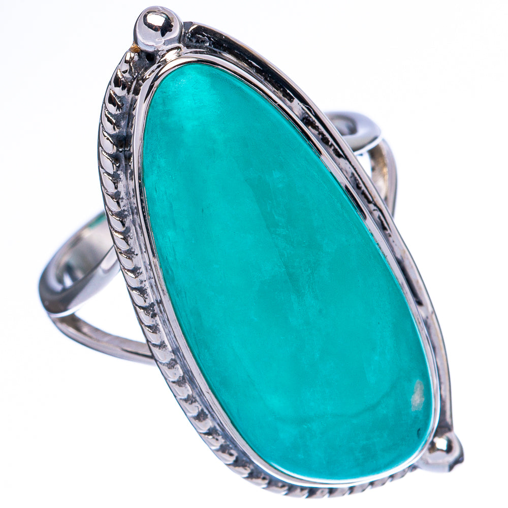 Premium Amazonite 925 Sterling Silver Ring Size 7.75 Ana Co R3451