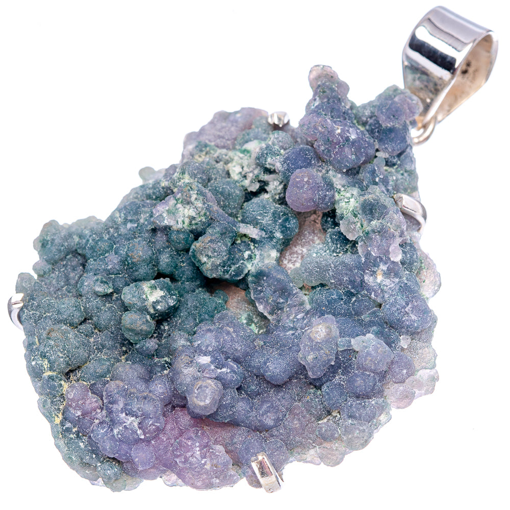 Premium Grape Agate Pendant 2 1/4" (.925 Sterling Silver)