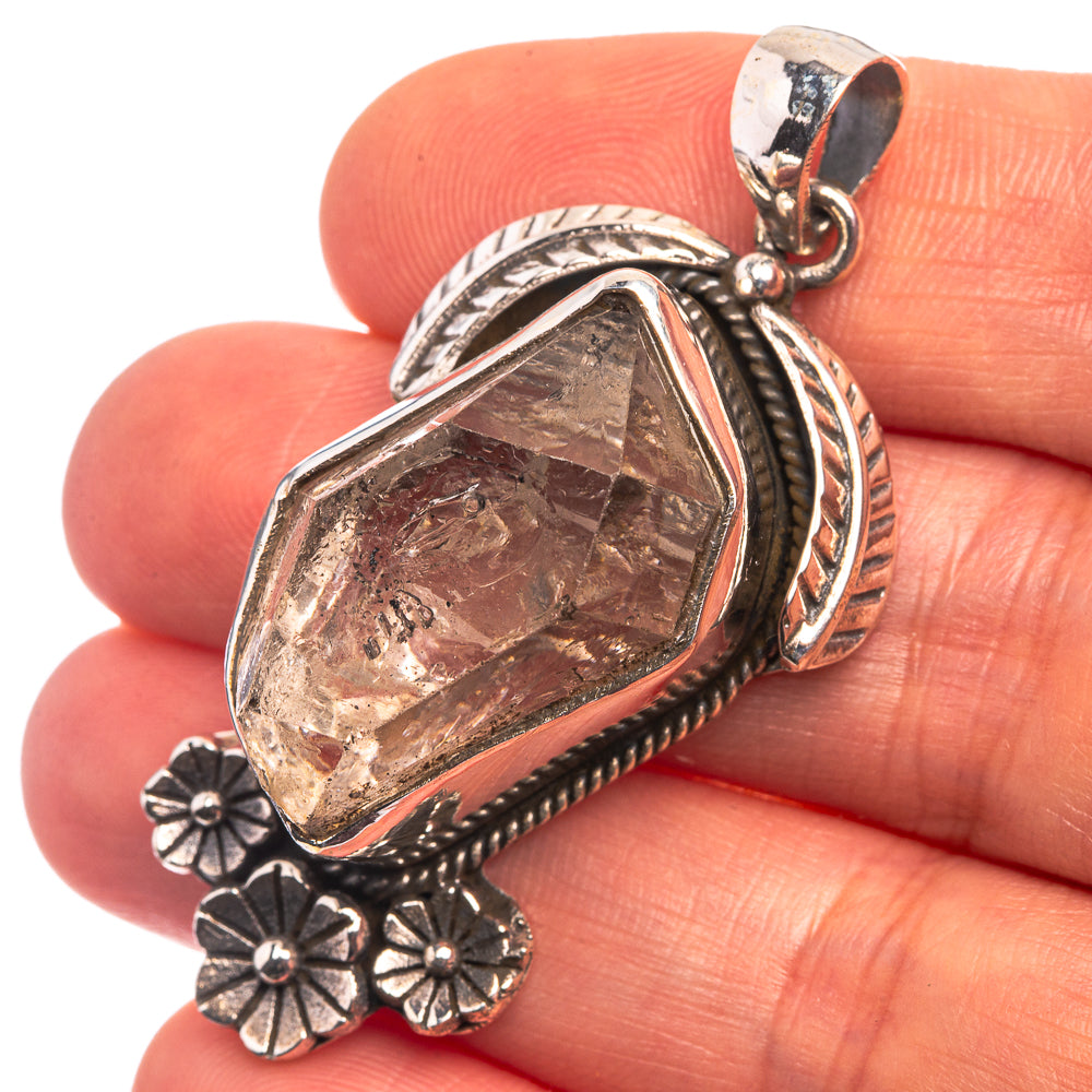 Herkimer Diamond Pendant 2" (925 Sterling Silver) P38909