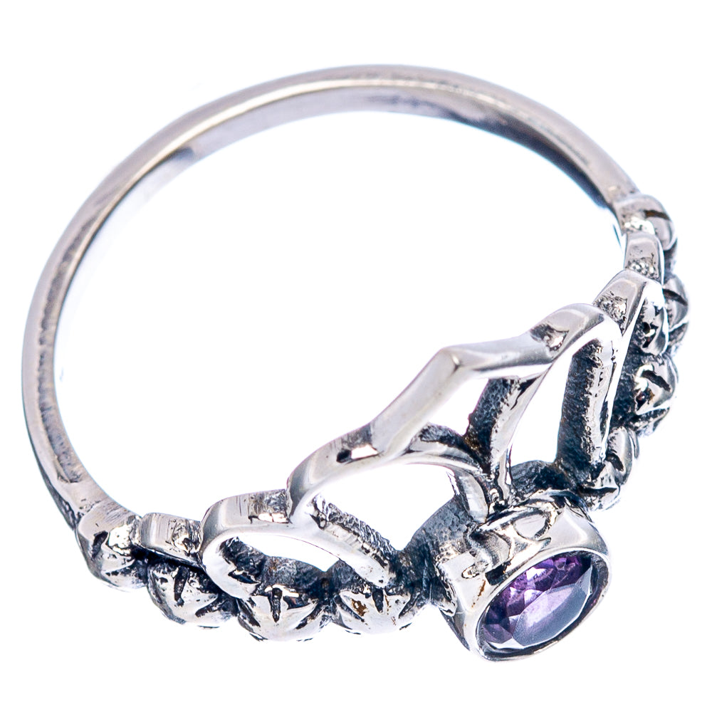 Amethyst Crown Dainty Ring Size 5.75 (.925 Sterling Silver)