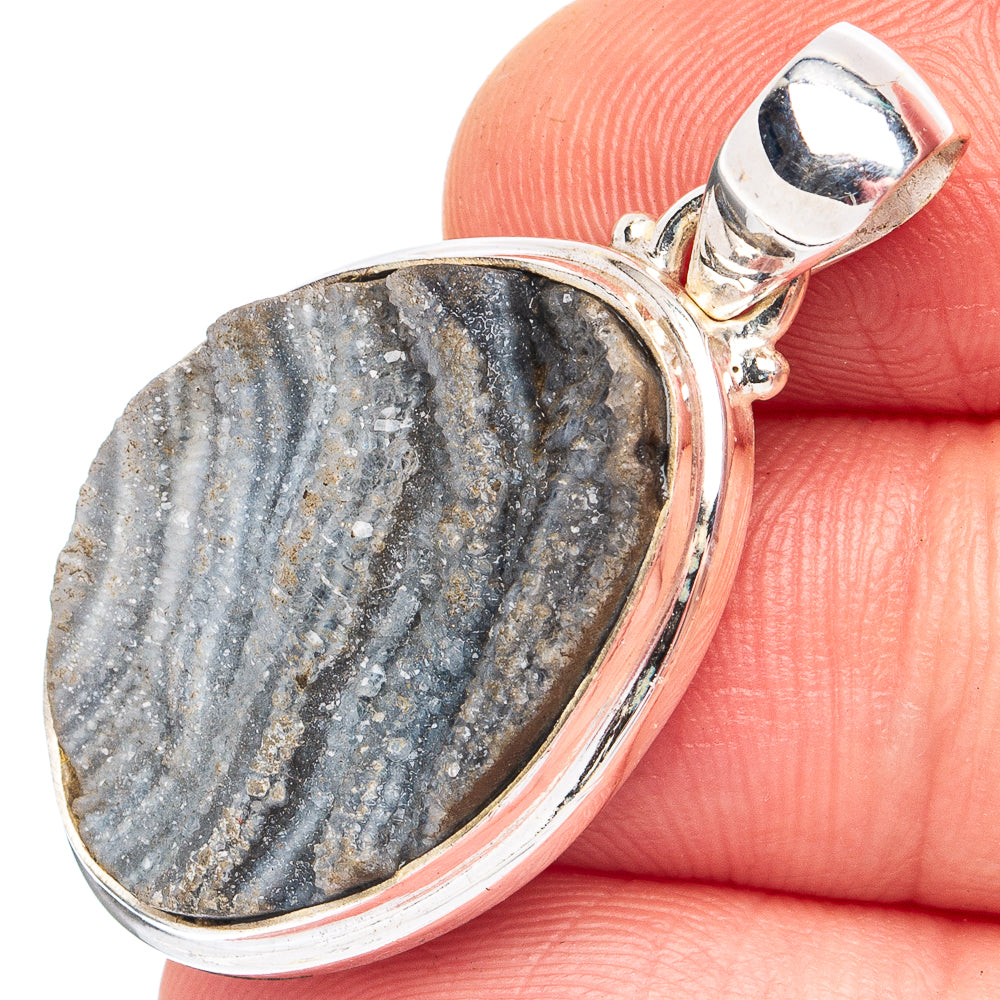 Desert Rose Druzy Pendant 1 3/8" (925 Sterling Silver) P45213