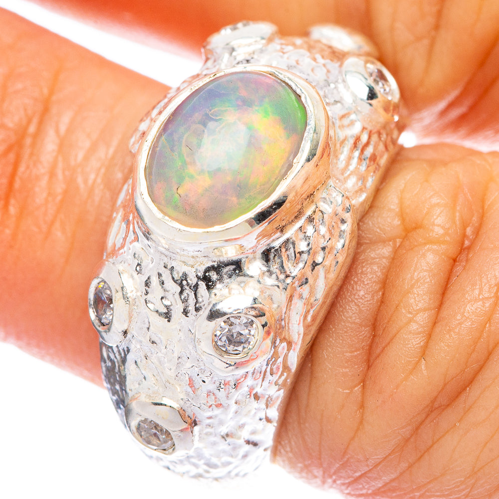 Rare Ethiopian Opal Ring Size 5.75 (925 Sterling Silver) R145949