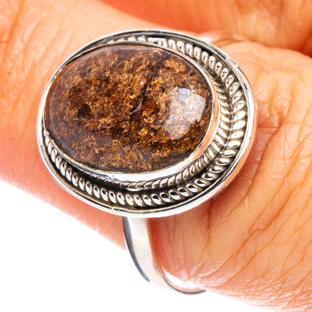 Bronzite Ring Size 8 (925 Sterling Silver) R8009