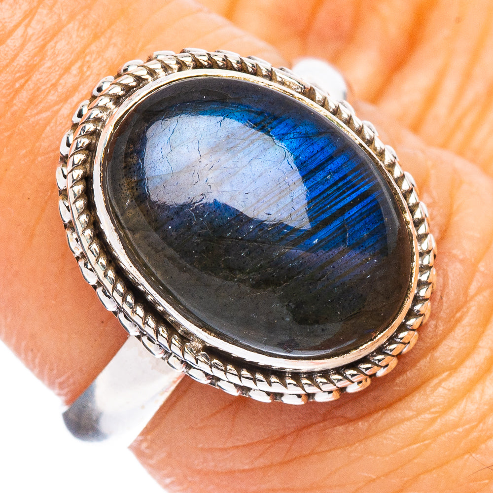 Labradorite Ring Size 6.75 (925 Sterling Silver) R7938