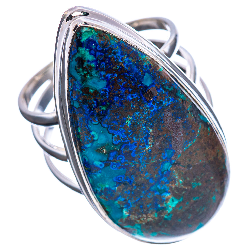 Premium Azurite Malachite Ring Size 9.25 (.925 Sterling Silver)