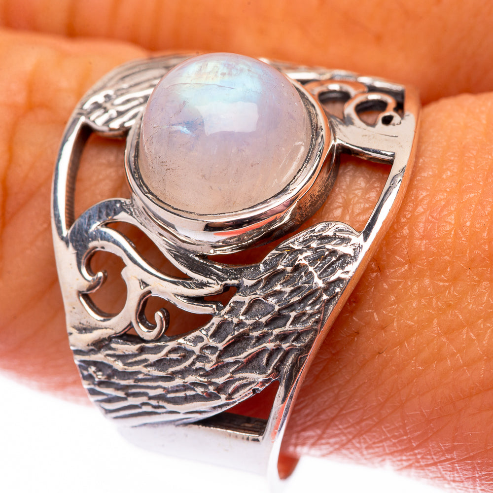 Rainbow Moonstone 925 Sterling Silver Ring Size 10 (925 Sterling Silver) RING140298