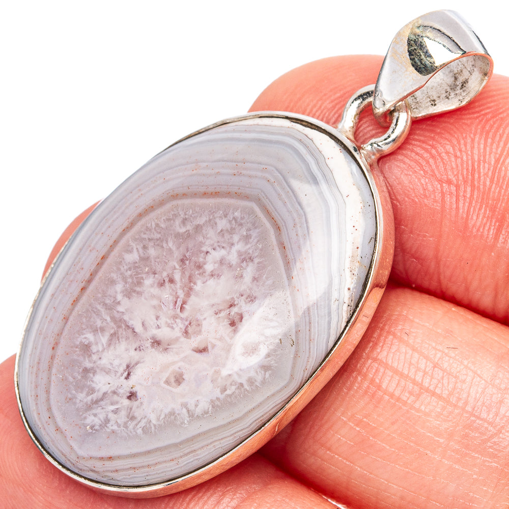 Agate Slice Pendants 1 5/8" (925 Sterling Silver) P43228