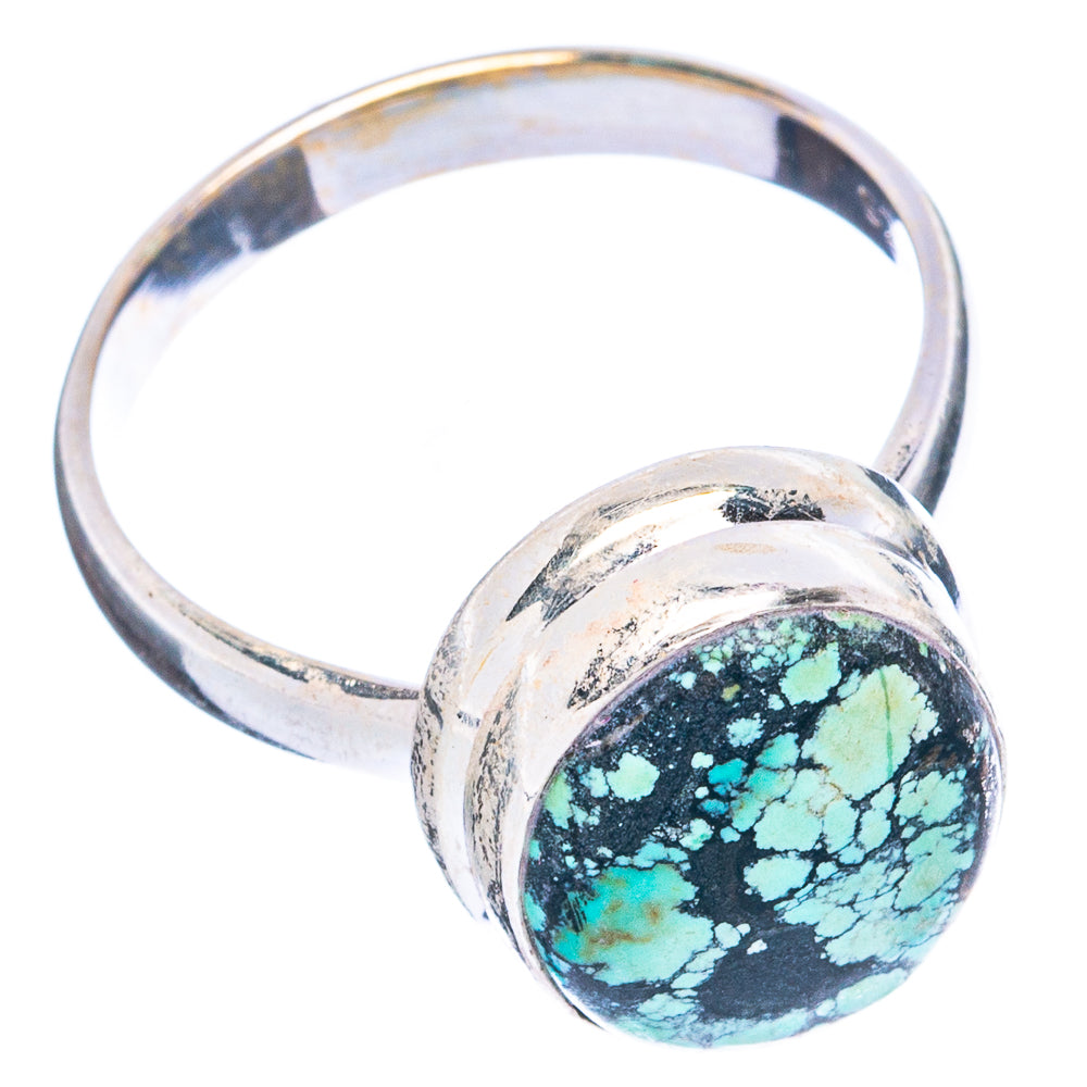 Rare Arizona Spider Web Turquoise Ring Size 8.5 (925 Sterling Silver) R4809