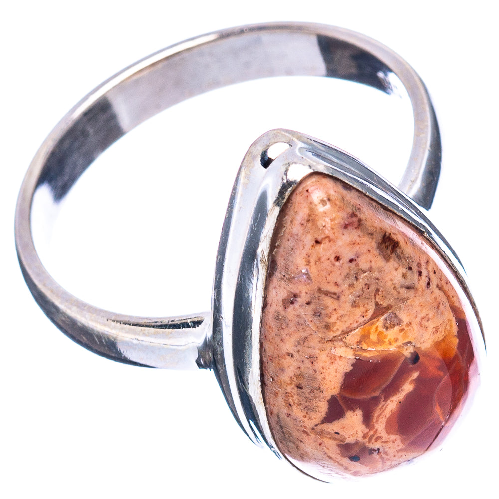 Rare Mexican Fire Opal Ring Size 9 (.925 Sterling Silver)