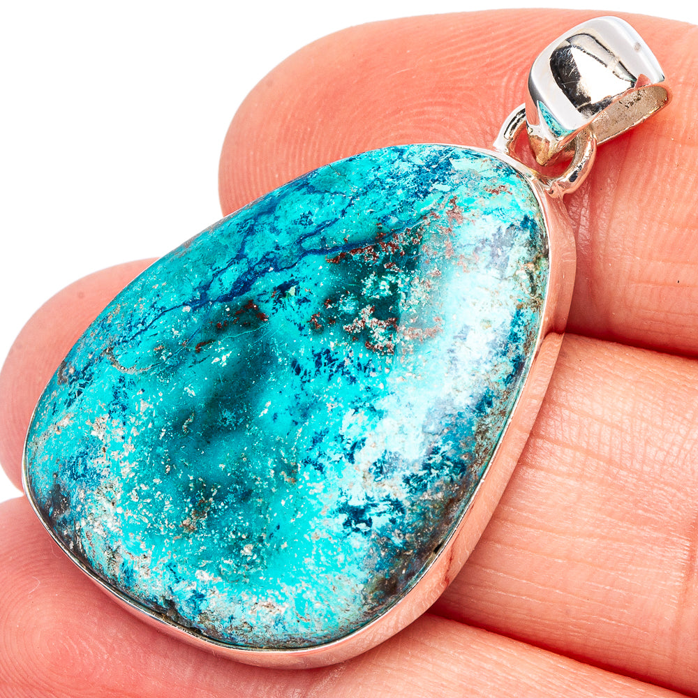 Shattuckite Pendant 1 1/2" (925 Sterling Silver) P44932
