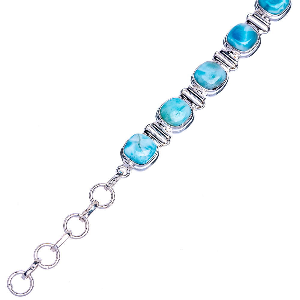 Larimar Bracelets 6 1/2 To 8 1/8" (925 Sterling Silver) B90320