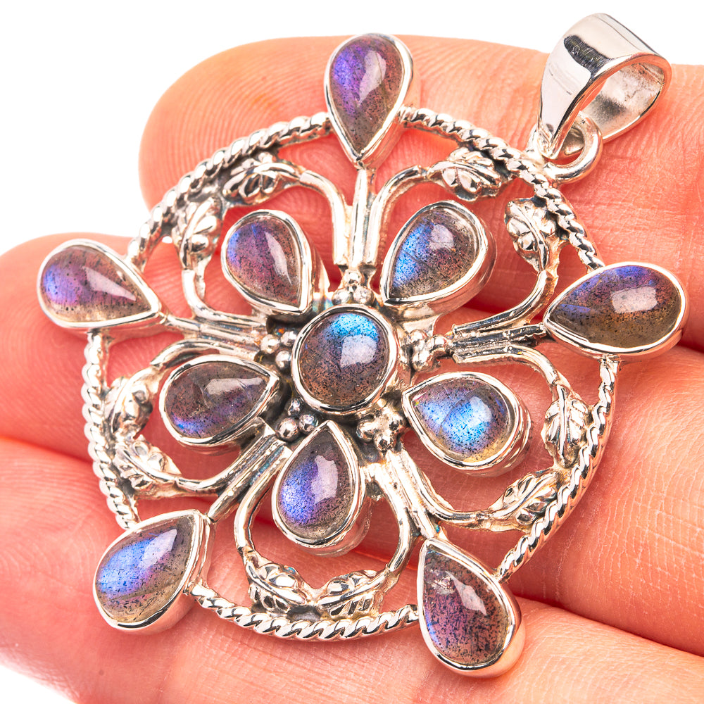 Signature Labradorite Pendant 1 7/8" (925 Sterling Silver) P38719