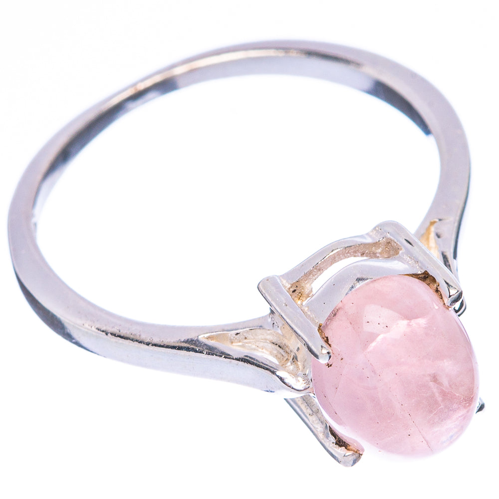 Rose Quartz Dainty Ring Size 6.75 (925 Sterling Silver) R5902