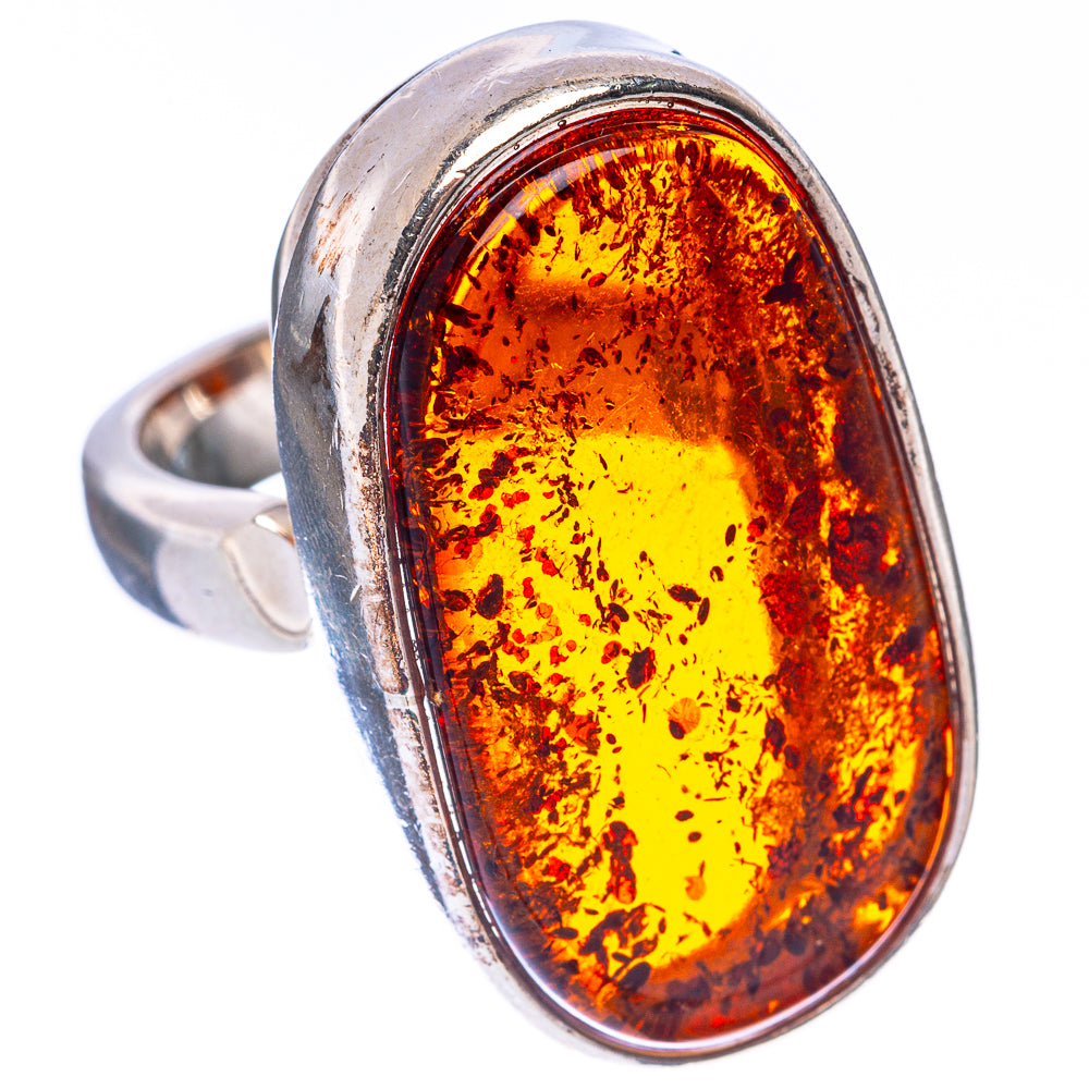 Baltic Amber Ring Size 7.75 (925 Sterling Silver) R1904