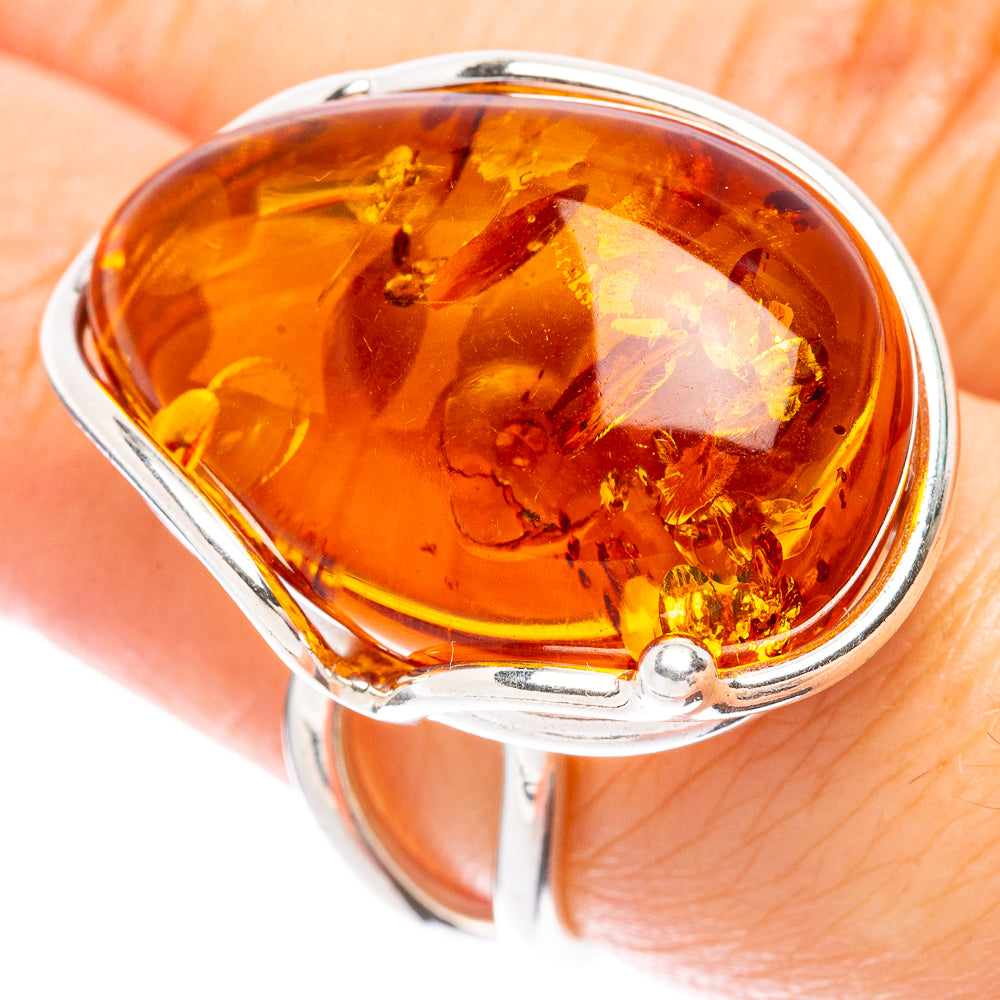 Baltic Amber Ring Size 7 (925 Sterling Silver) R1887