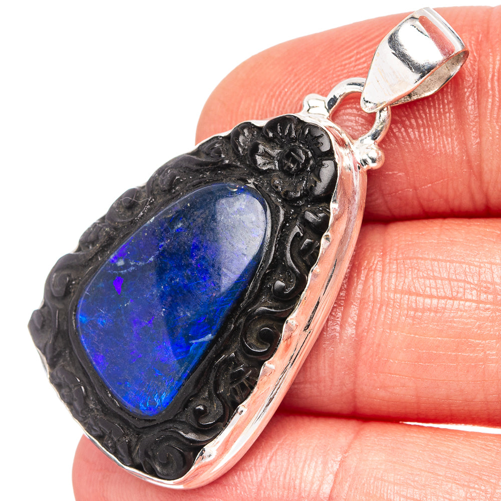 Doublet Opal Pendant 1 5/8" (.925 Sterling Silver)