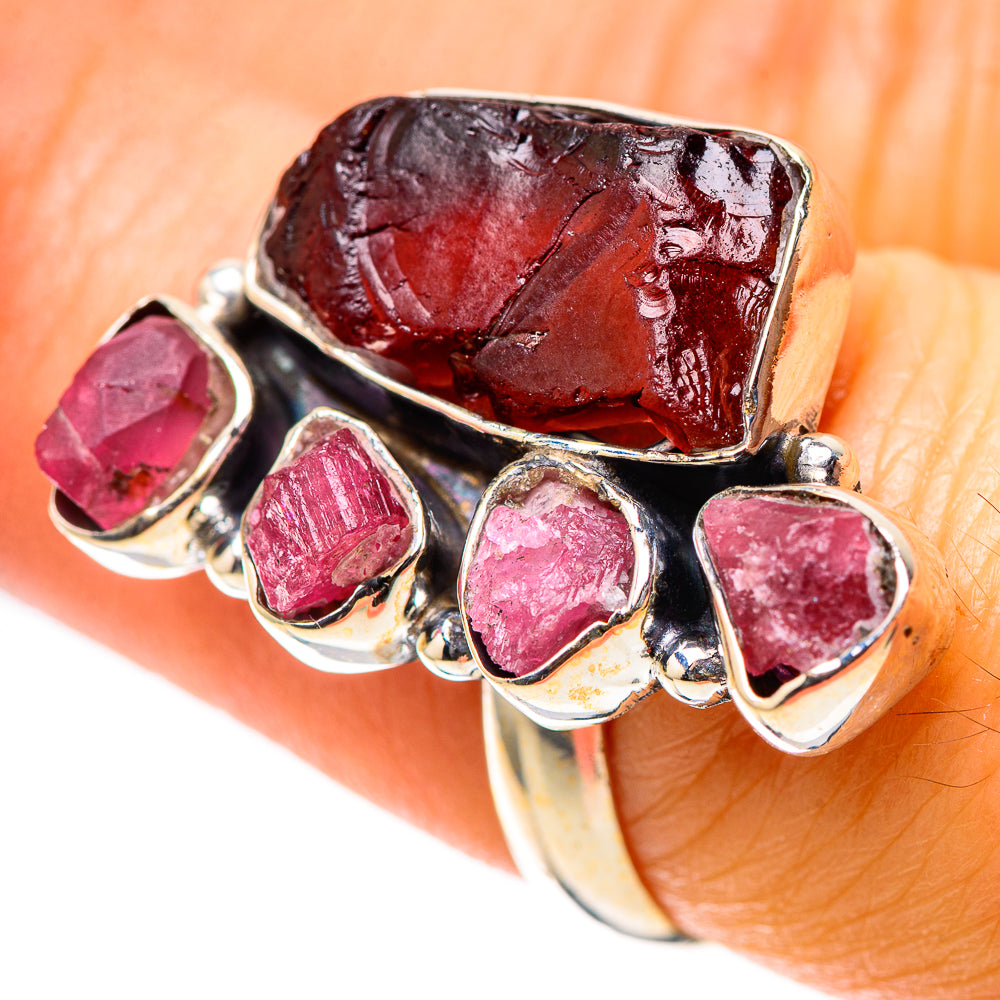 Rough Garnet Ring Size 7.25 (925 Sterling Silver) RING138494