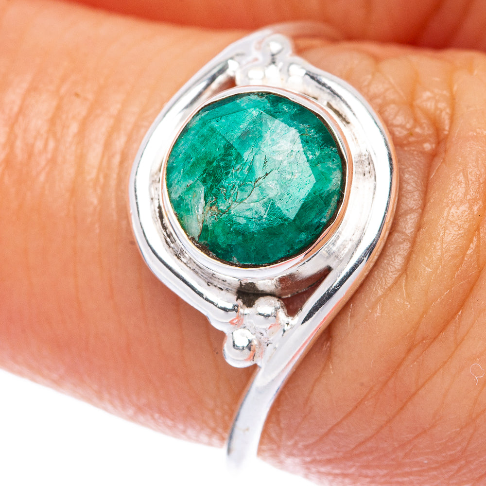 Emerald Dainty Ring Size 8 (925 Sterling Silver) R145889
