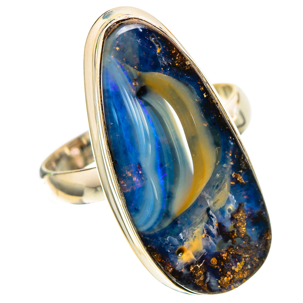 Large Boulder Opal Ring Size 9.75 (925 Sterling Silver) RING138003