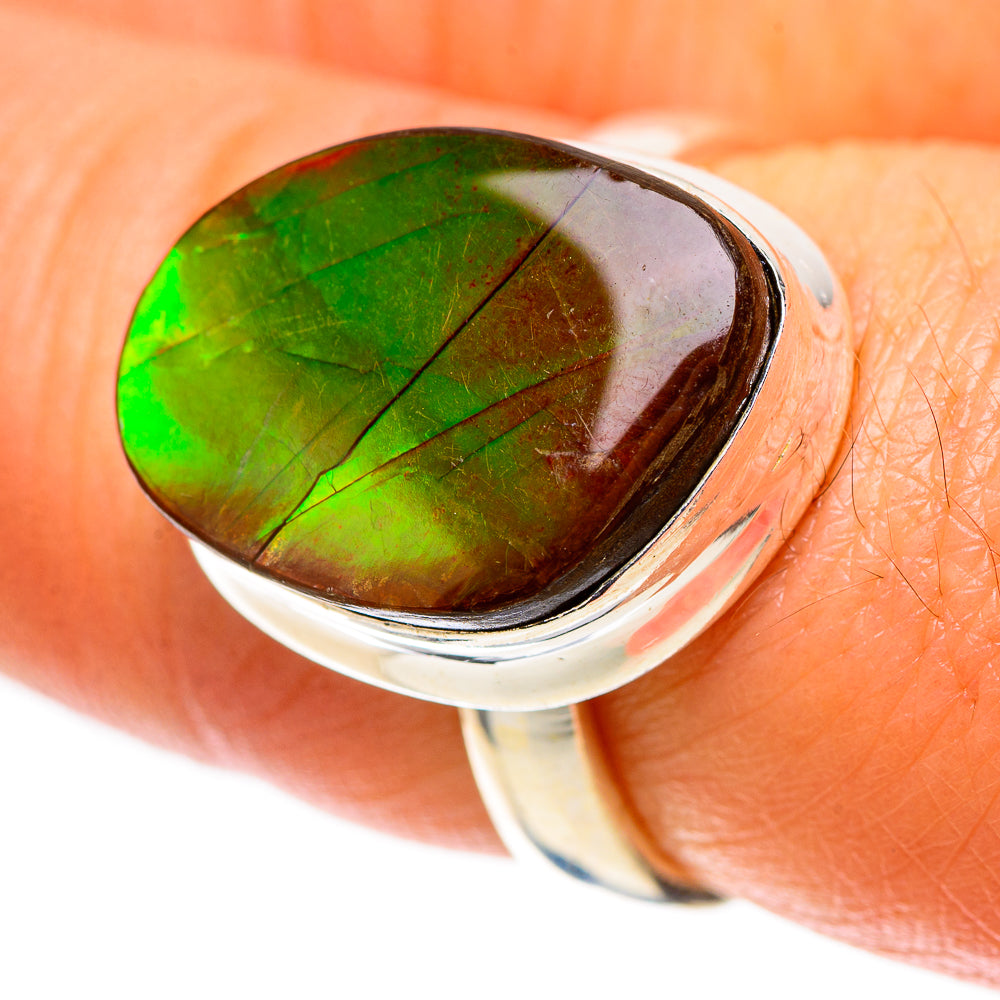 Canadian Ammolite Ring Size 7.5 (925 Sterling Silver) RING138552