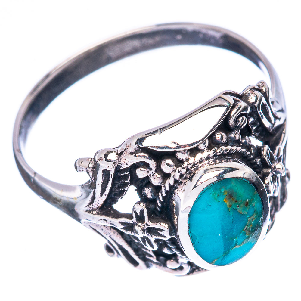 Rare Arizona Turquoise Ring Size 8.5 (925 Sterling Silver) R3048