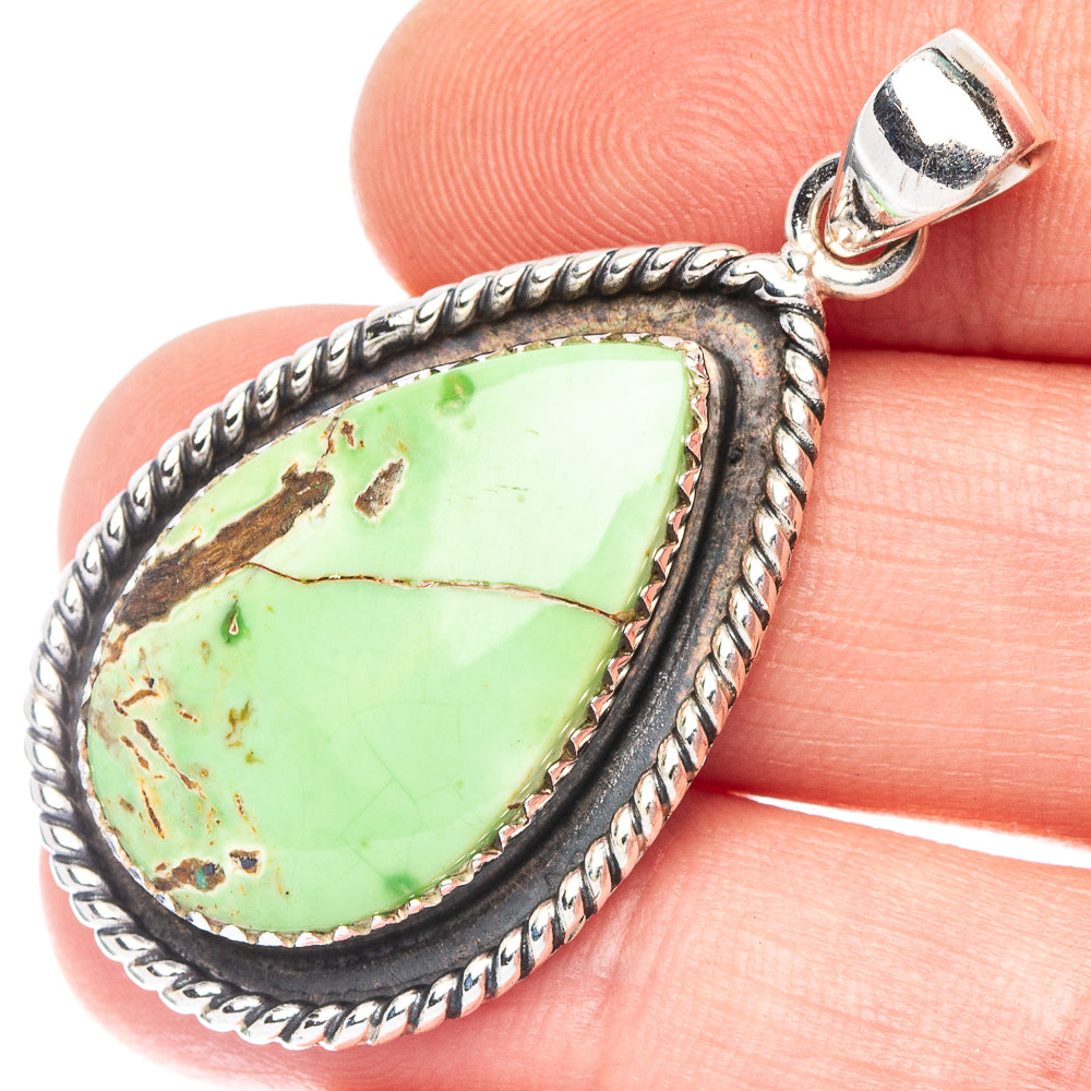 Variscite Pendant 1 5/8" (925 Sterling Silver) P43816