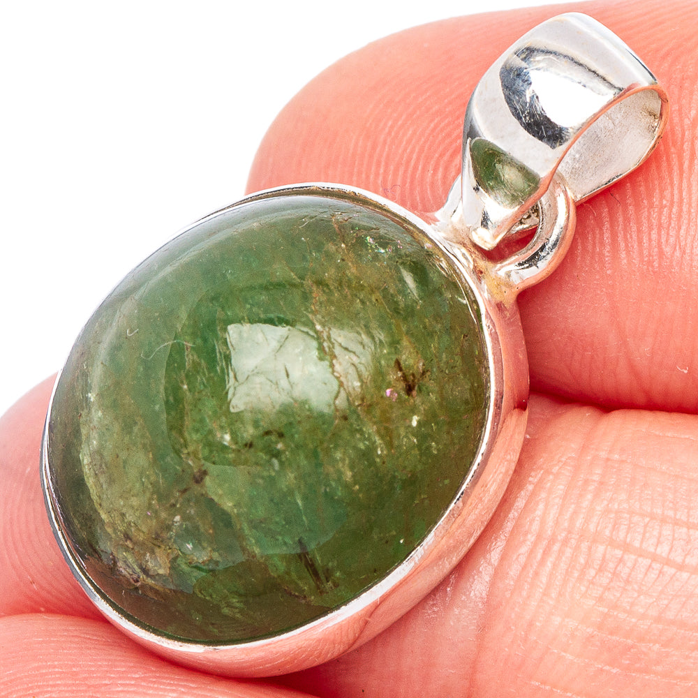 Rare Colombiam Emerald Pendant 1 1/8" (925 Sterling Silver) P44297
