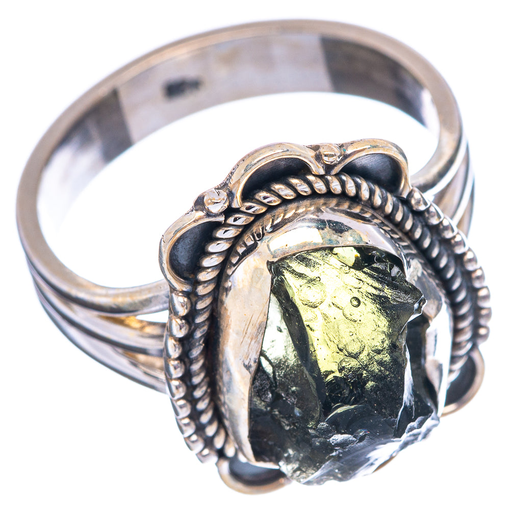Moldavite Ring Size 8.25 (.925 Sterling Silver)