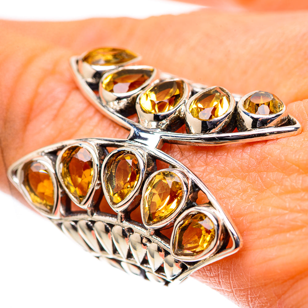 Large Faceted Citrine 925 Sterling Silver Ring Size 9.5 (925 Sterling Silver) RING139507