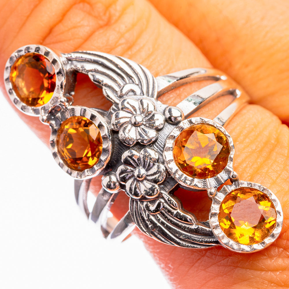 Faceted Citrine Ring Size 10.5 (925 Sterling Silver) R142079