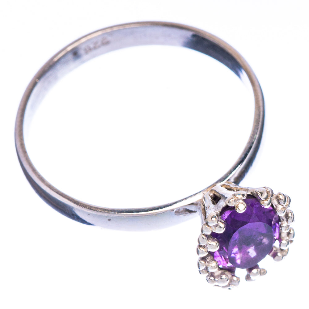 Faceted Amethyst Dainty Ring Size 7.75 (925 Sterling Silver) R147069