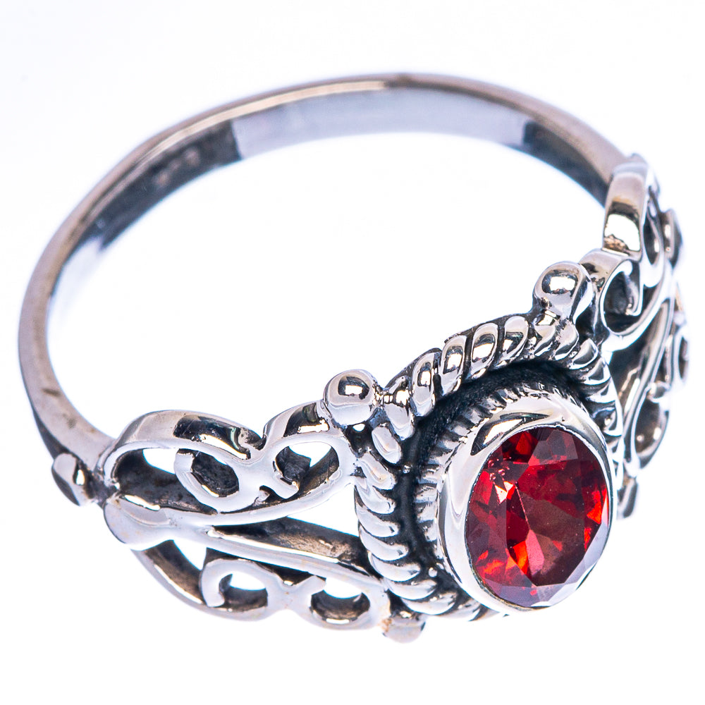 Garnet Ring Size 8 (925 Sterling Silver) R1431