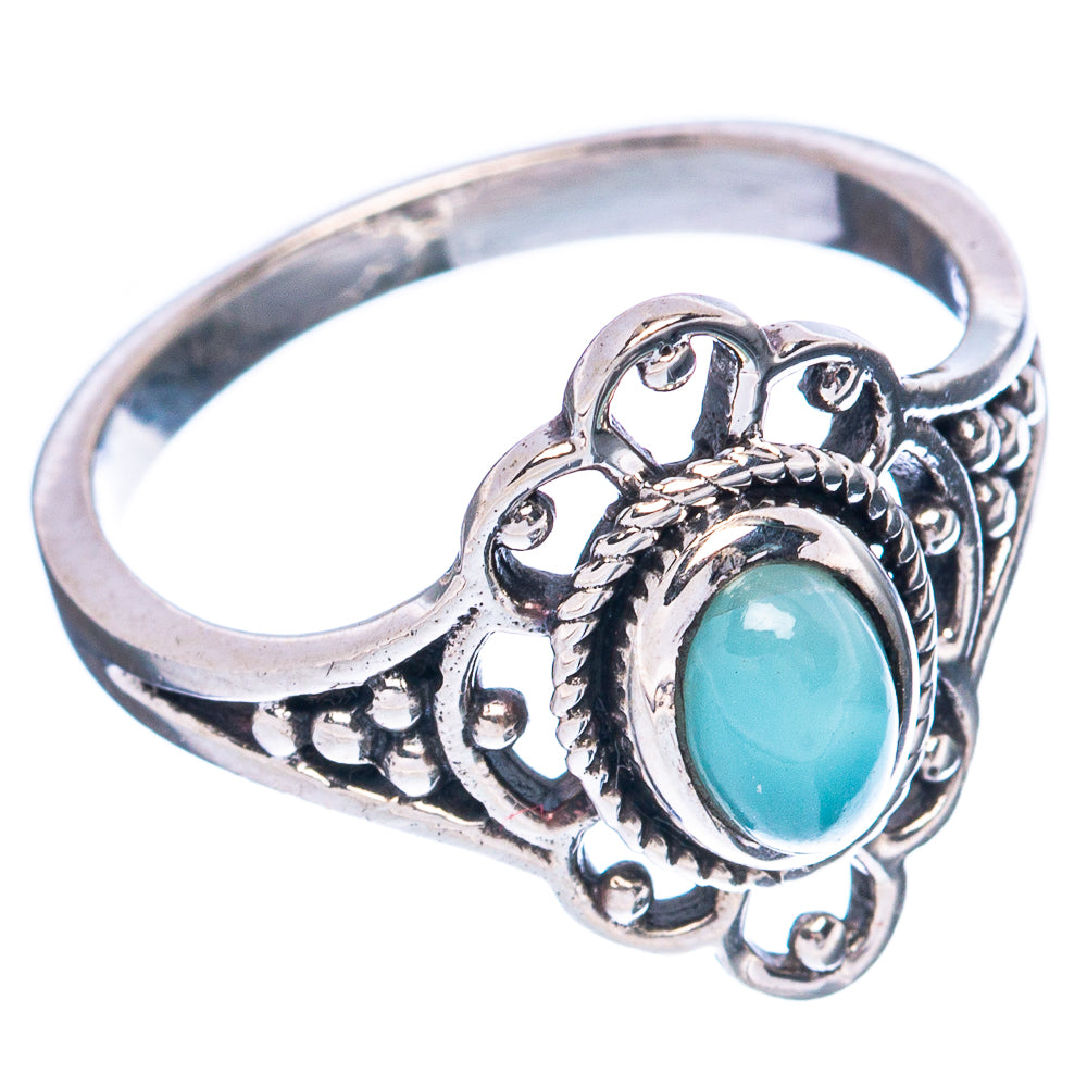 Larimar Dainty Ring Size 6 (925 Sterling Silver) R3411