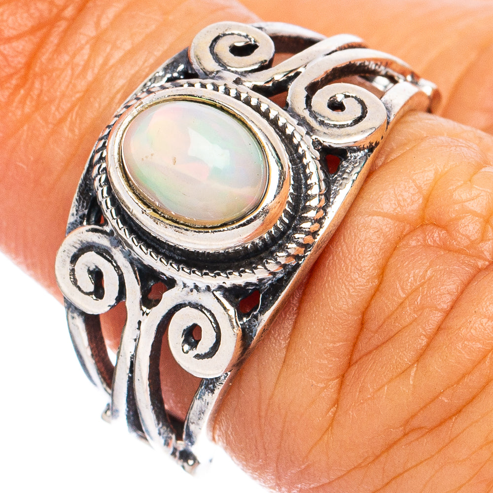 Dainty Ethiopian Opal Ring Size 5.75 (925 Sterling Silver) R8569