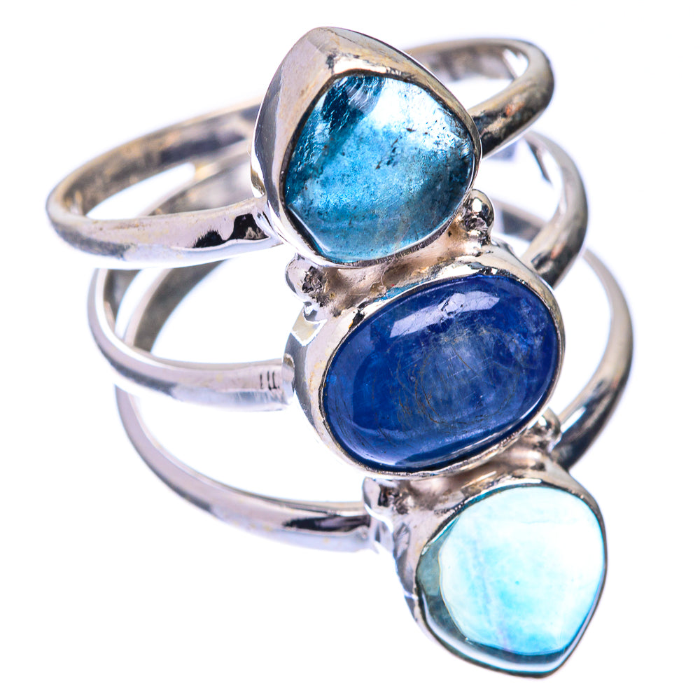 Kyanite, Blue Fluorite Ring Size 8 (925 Sterling Silver) R141508