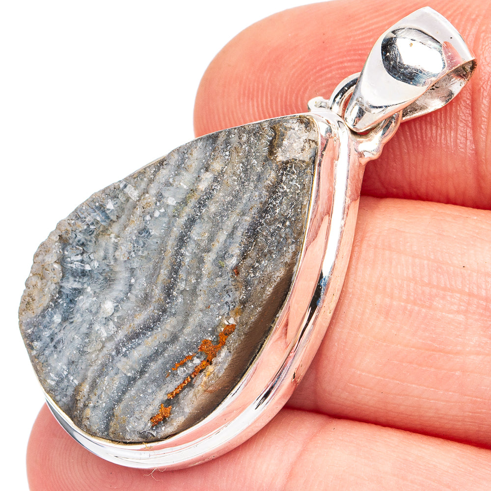 Desert Rose Druzy Pendant 1 1/2" (925 Sterling Silver) P45204