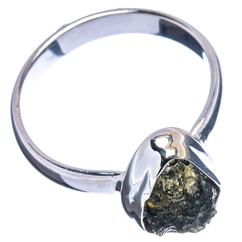 Rare Moldavite Ring Size 8.75 (.925 Sterling Silver)