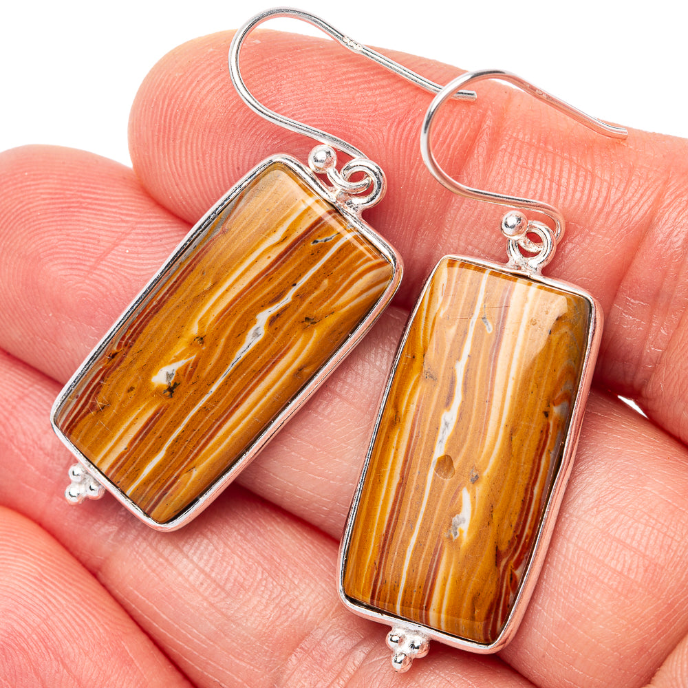 Rolling Hills Dolomite 925 Sterling Silver Earrings 1 3/4" (925 Sterling Silver) E1454