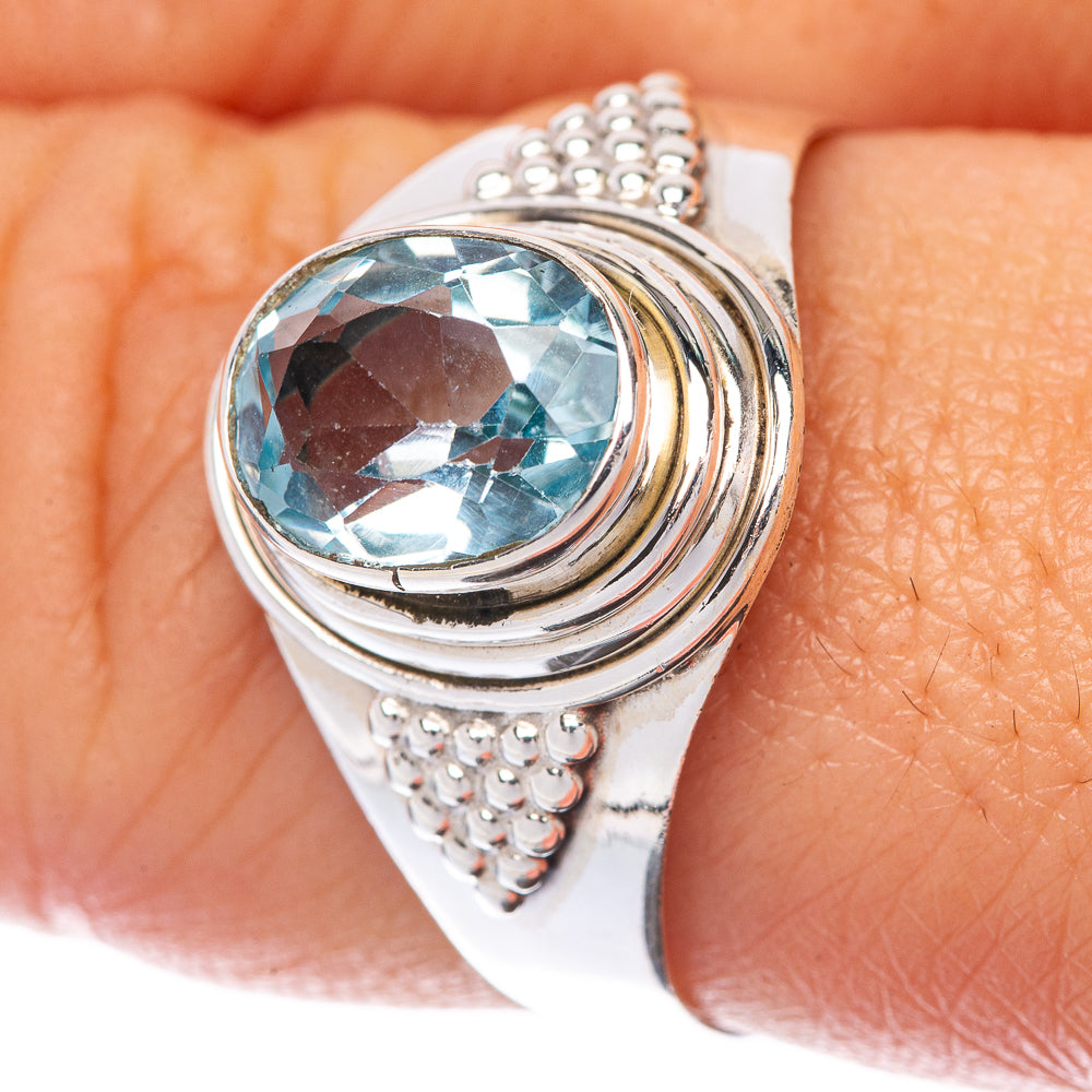 Blue Topaz Ring Size 9 (925 Sterling Silver) R145164